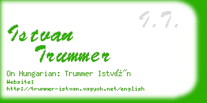 istvan trummer business card